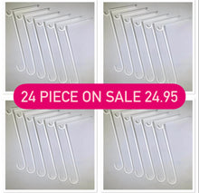 Load image into Gallery viewer, (24 Pack)  Flat 3&quot;x 8&quot; White Wedged Durable Plastic Alumahook Hangers.  Made for Insulated and Non-Insulated Roofs.