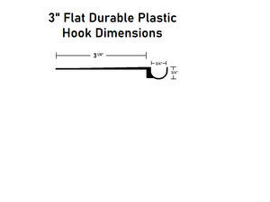 (12 Pack) Flat 3" Spanish Brown Alumahook for Insulated and Non Insulated Roofs.