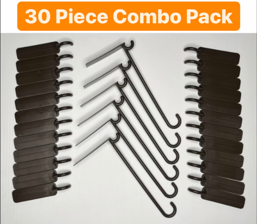 (30 Piece) Spanish Brown Combo Pack (24 Flat 3