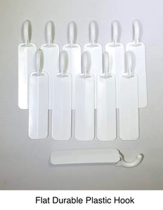 (12 Pack) 3" Flat White Alumahook for Insulated and Non Insulated Roofs.