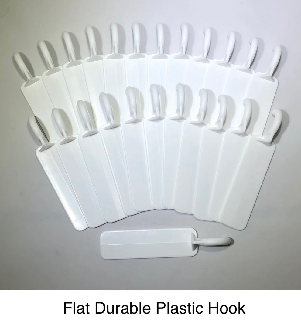 (24 Pack) Flat 3x 8 White Wedged Durable Plastic Alumahook Hangers. Made  for Insulated and Non-Insulated Roofs.