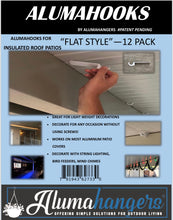 Load image into Gallery viewer, (12 Pack) 3&quot; Flat White Alumahook for Insulated and Non Insulated Roofs.